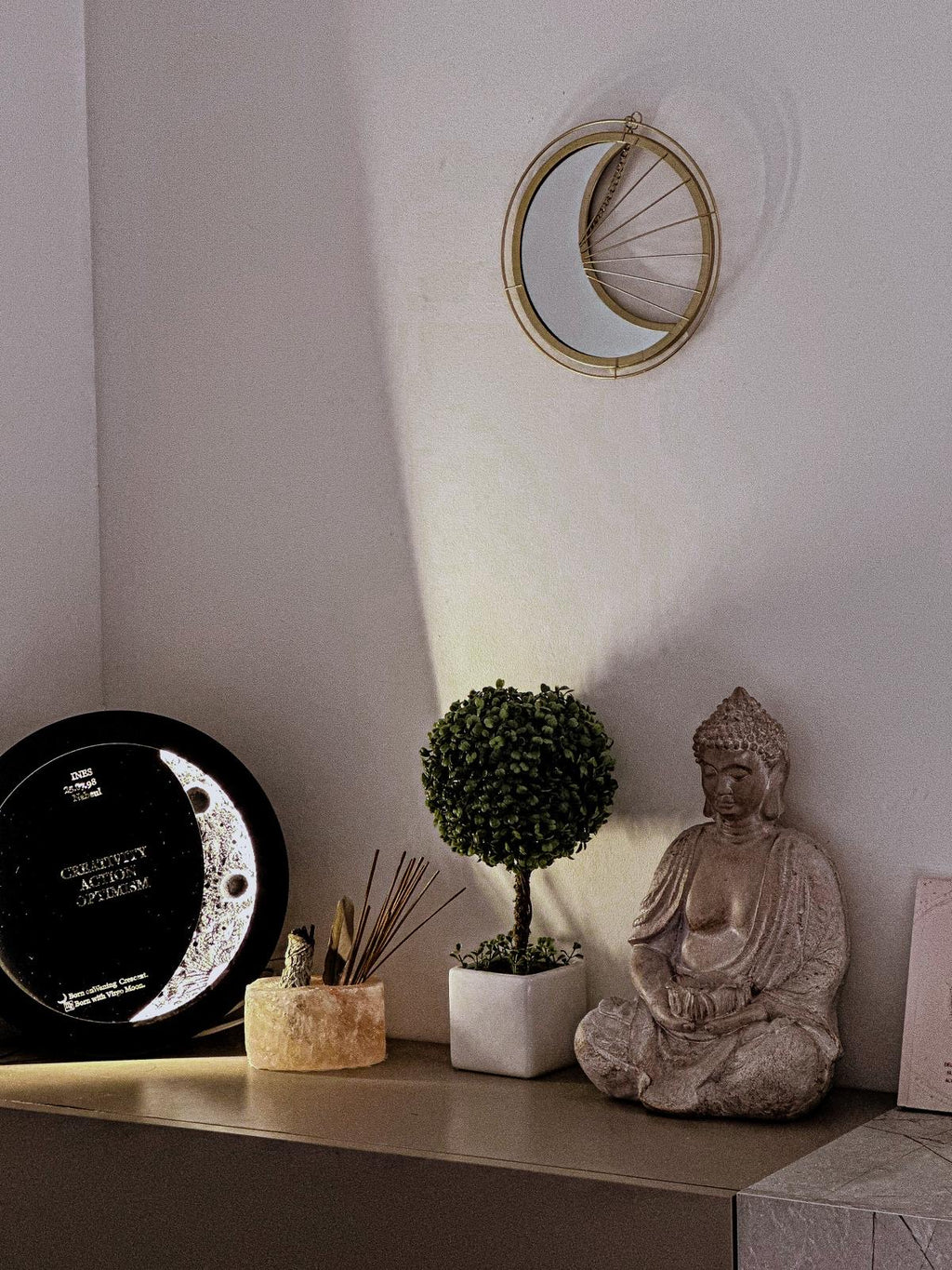My Moon – Custom Lamp with Your Lunar Phase & Profile (35cm)