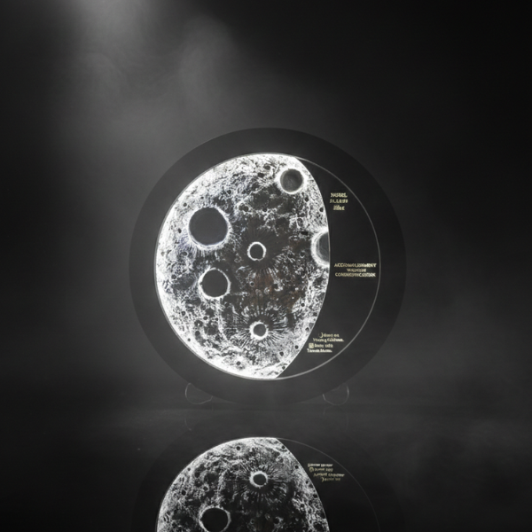 My Moon – Custom Lamp with Your Lunar Phase & Profile (35cm)