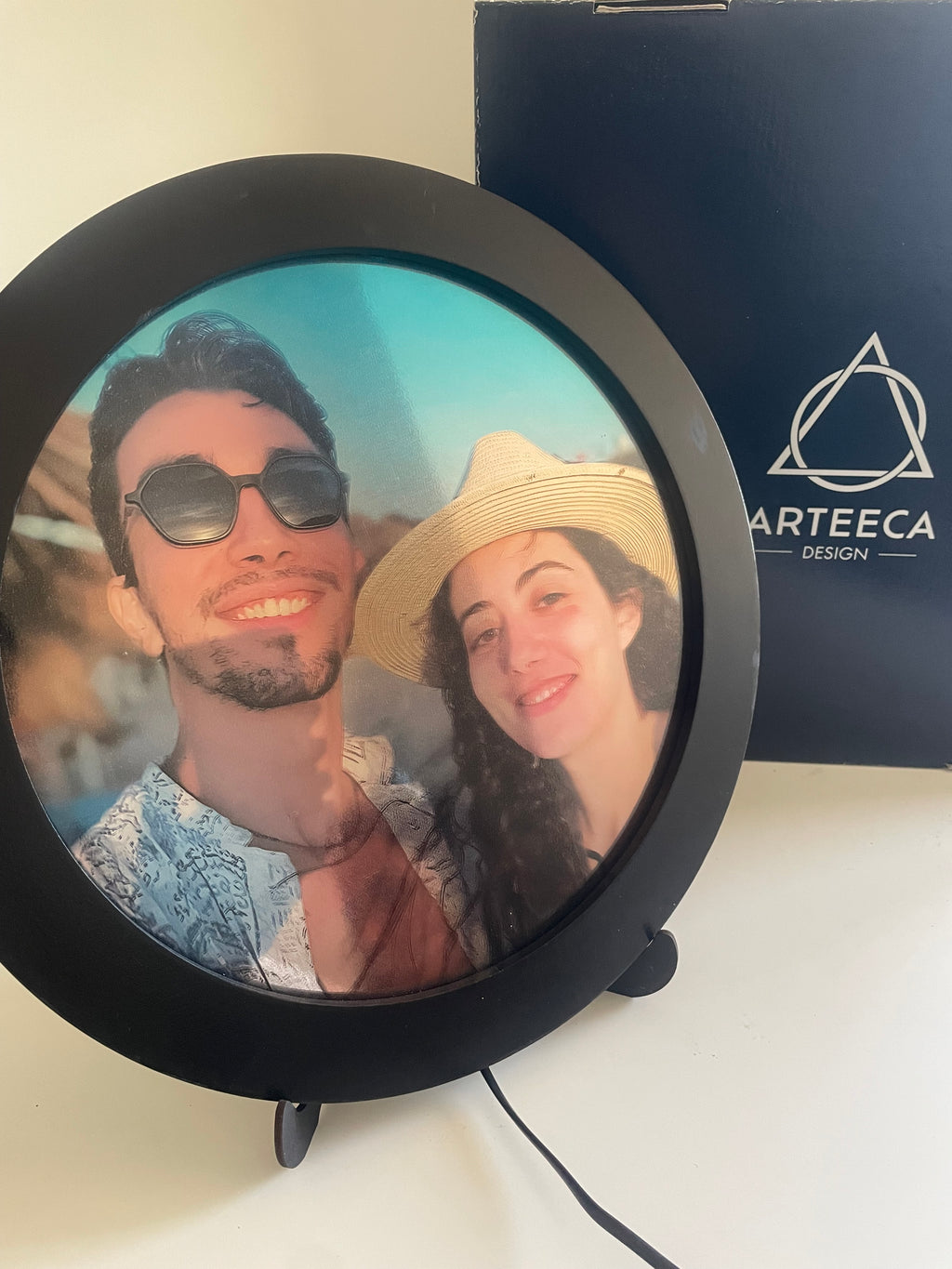 My Moon – Custom Lamp with Your Lunar Phase & Profile (35cm)