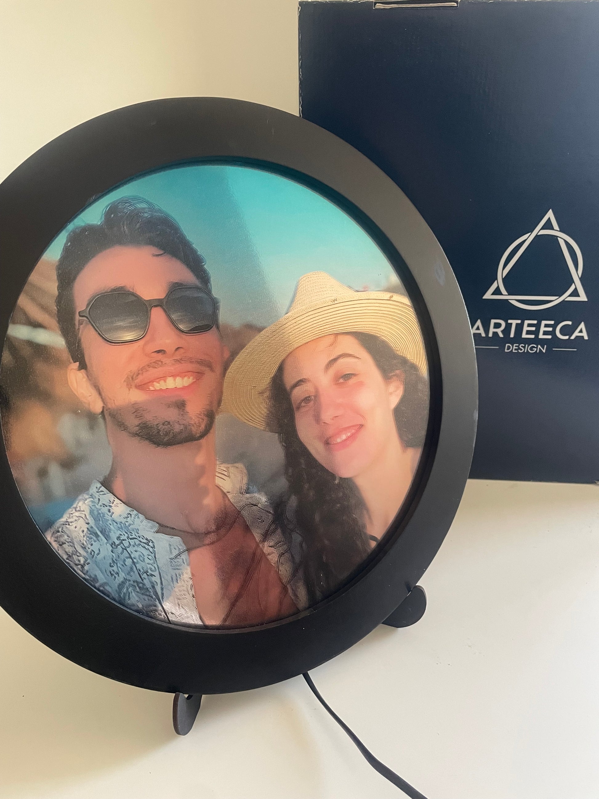 My Moon – Custom Lamp with Your Lunar Phase & Profile (35cm)