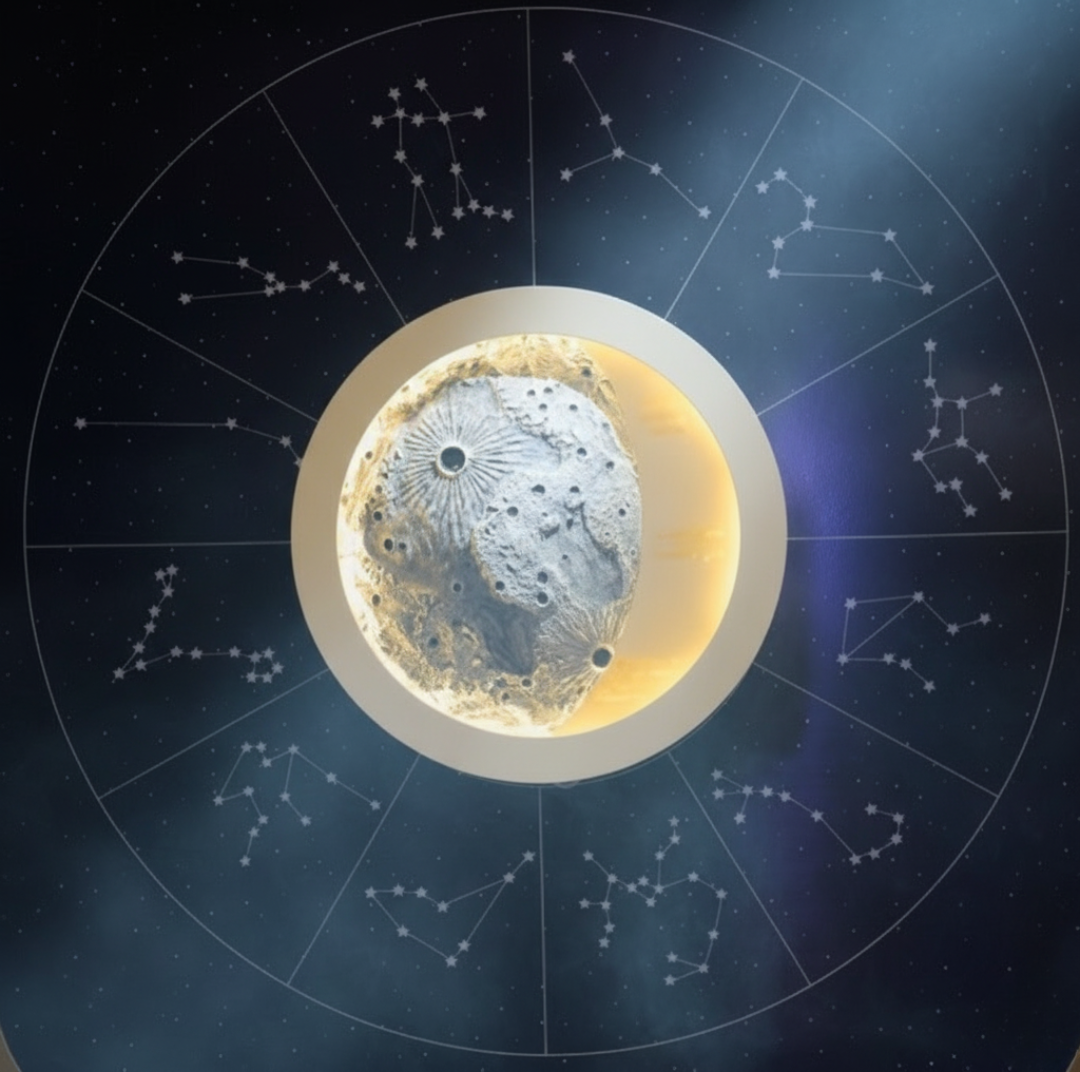 My Moon – Custom Lamp with Your Lunar Phase & Profile (35cm)